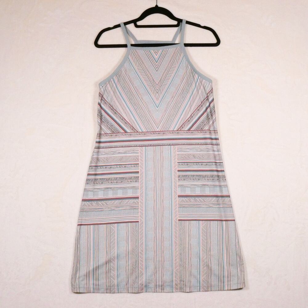 prAna Samba Ardor Dress in Agave Blue Green Size M Built in Bra Activewear